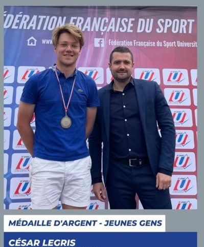 César Legris Vice Champion de France Universitaire